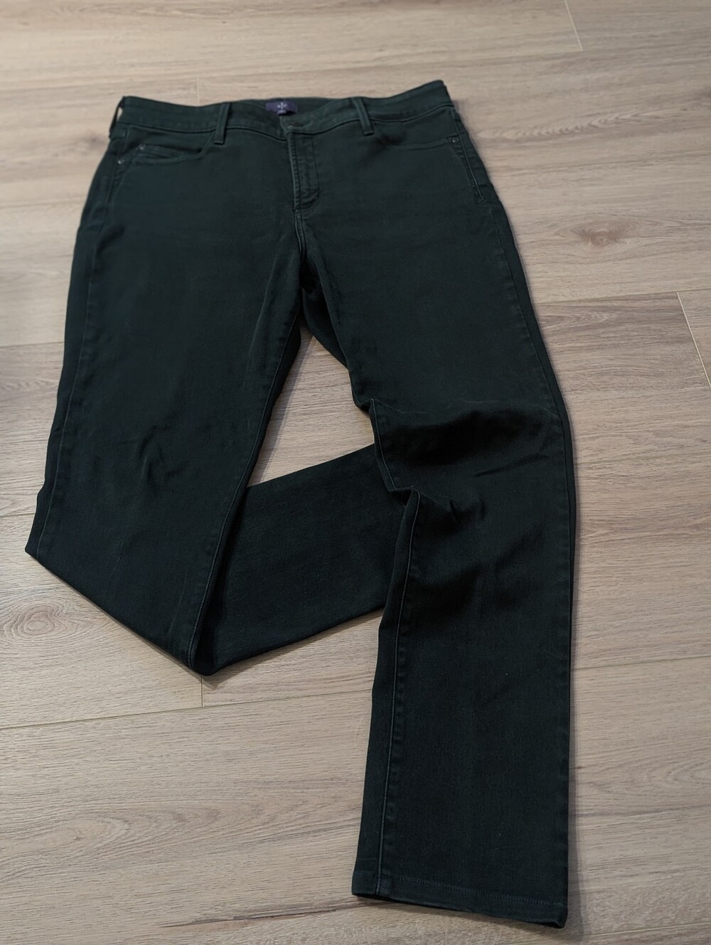 NYDJ Dark Green Legging Jeans Made in USA Lift Tuck Stretch Size 10
